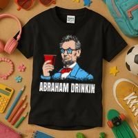 Abraham Drinkin Kids T-Shirt thumb 3