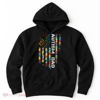 Autism Dad Awareness American Flag USA Hoodie thumb 0