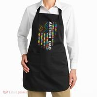 Autism Dad Awareness American Flag USA Apron thumb 2