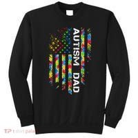 Autism Dad Awareness American Flag USA Sweatshirt thumb 0