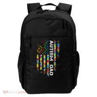 Autism Dad Awareness American Flag USA Backpack thumb 0