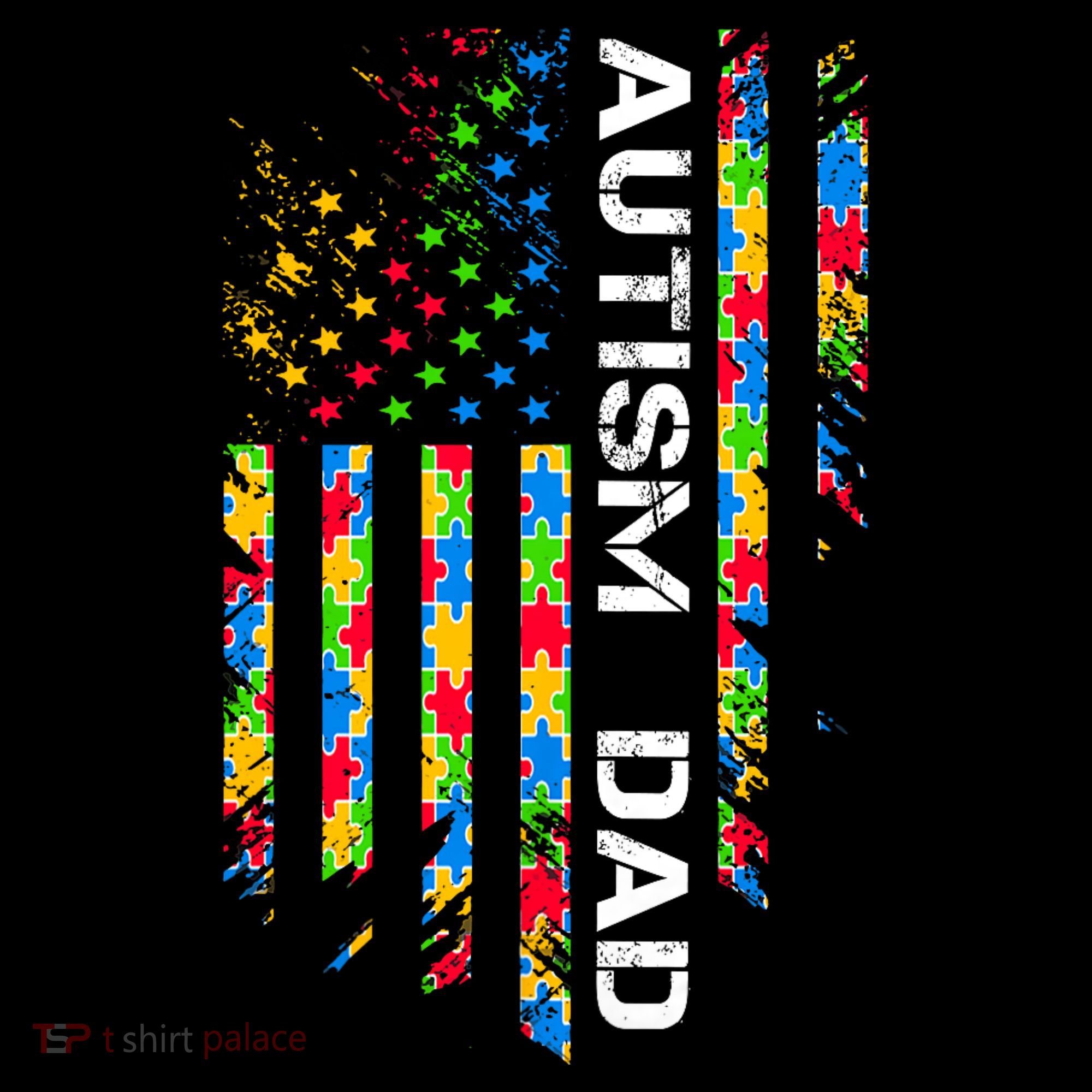 Autism Dad Awareness American Flag USA Coffee Mug