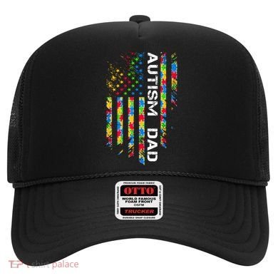 Autism Dad Awareness American Flag USA Hat
