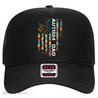 Autism Dad Awareness American Flag USA Hat thumb 0