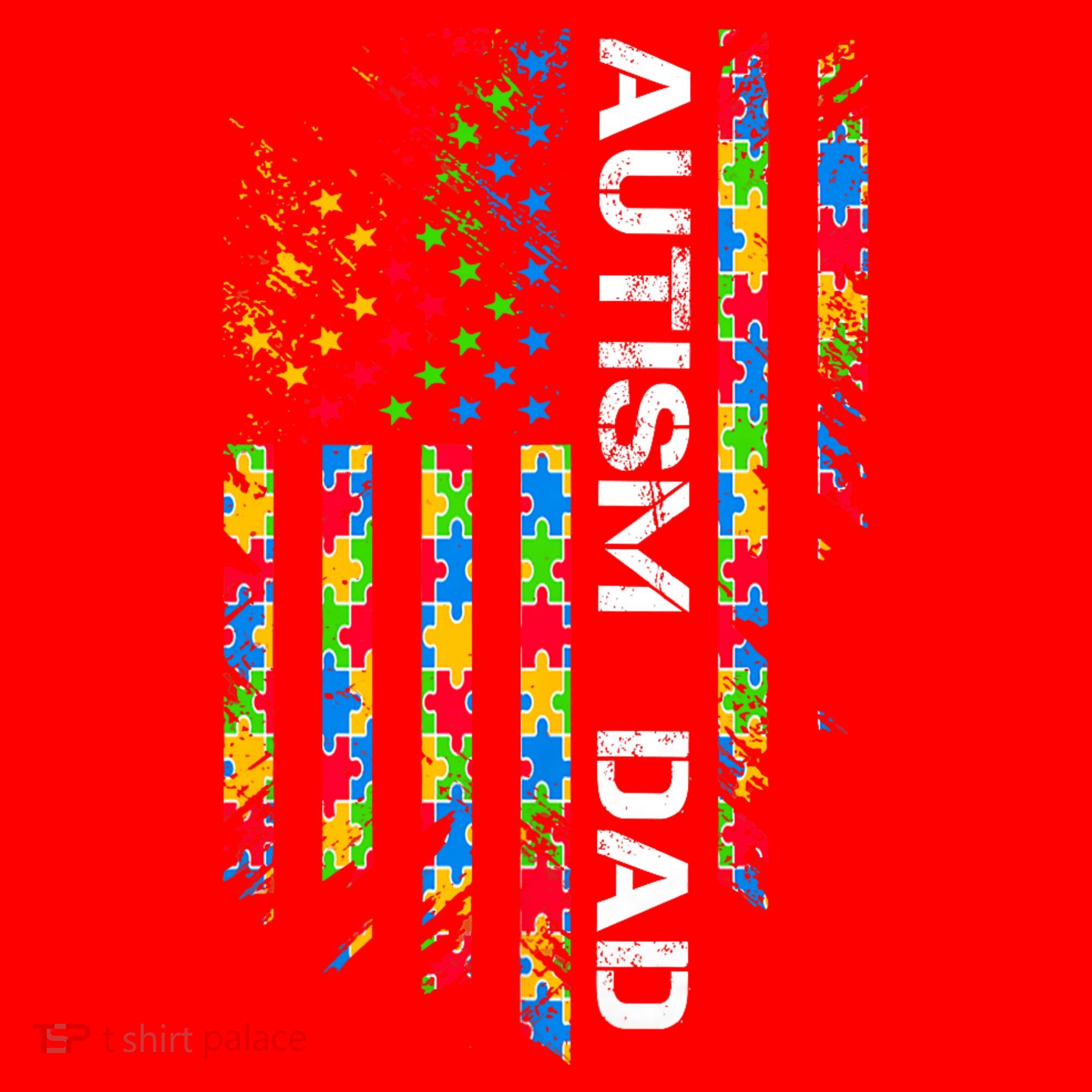 Autism Dad Awareness American Flag USA Santa Hat