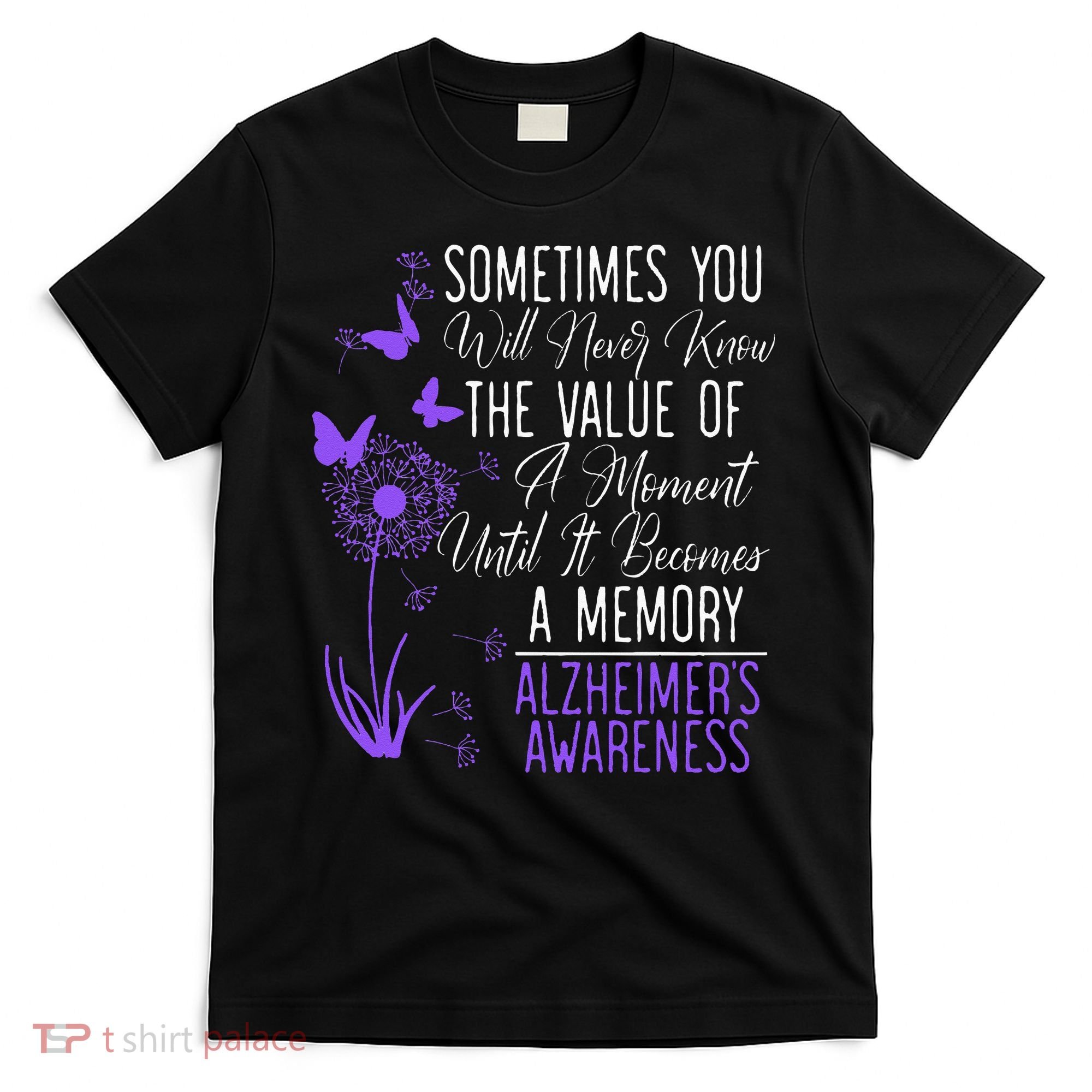 Alzheimers Disease Awareness Dementia I Wear Purple T-Shirt