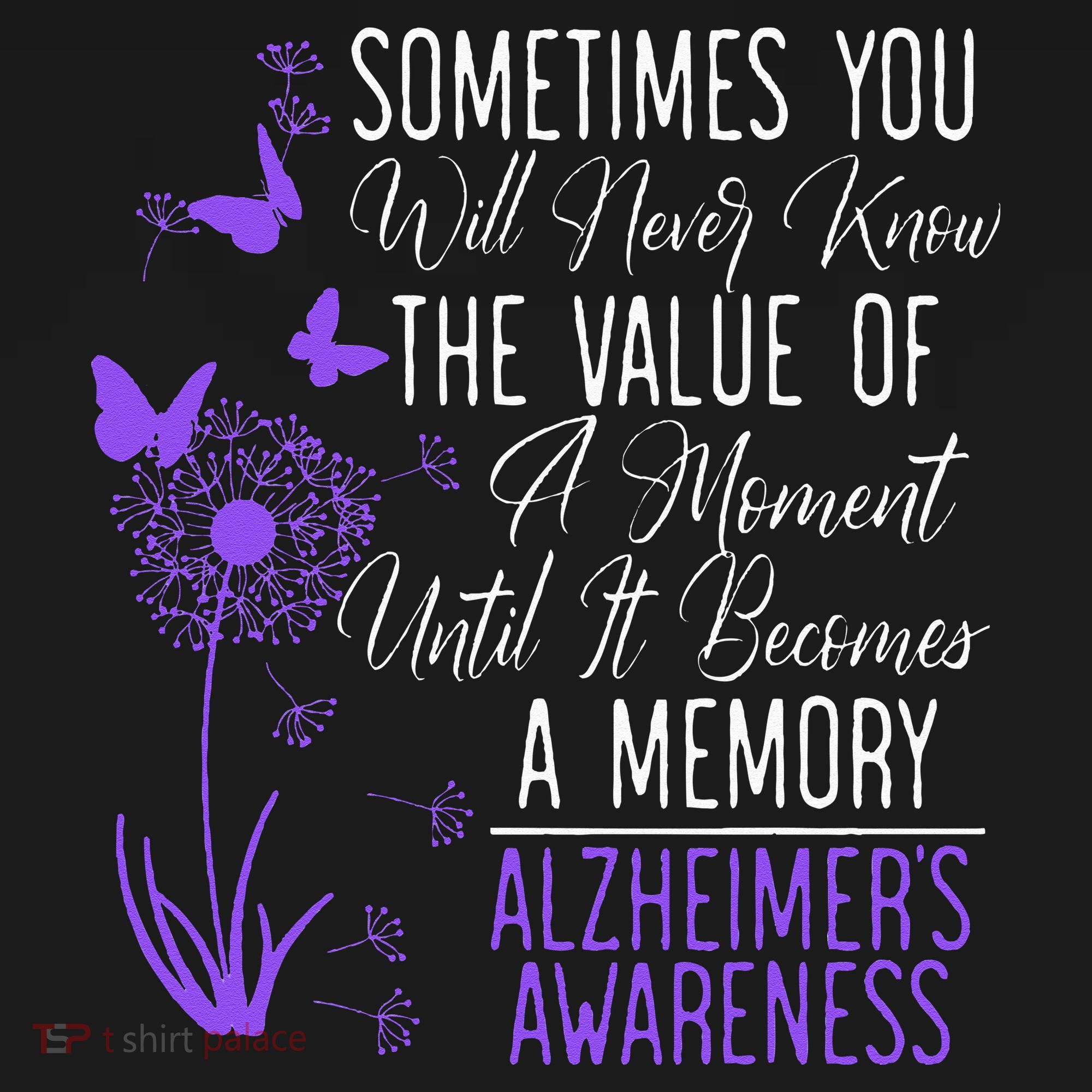 Alzheimers Disease Awareness Dementia I Wear Purple T-Shirt