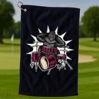Ape Drummer Golf Towel thumb 1