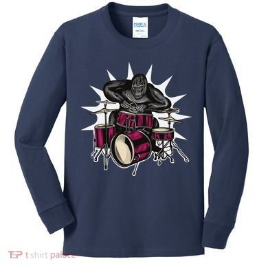 Ape Drummer Kids Long Sleeve Shirt