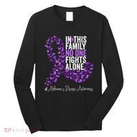 Alzheimers Disease Awareness Month Purple Ribbon Long Sleeve Shirt thumb 0