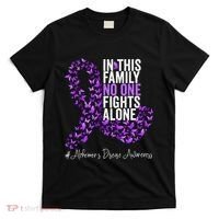Alzheimers Disease Awareness Month Purple Ribbon T-Shirt thumb 0