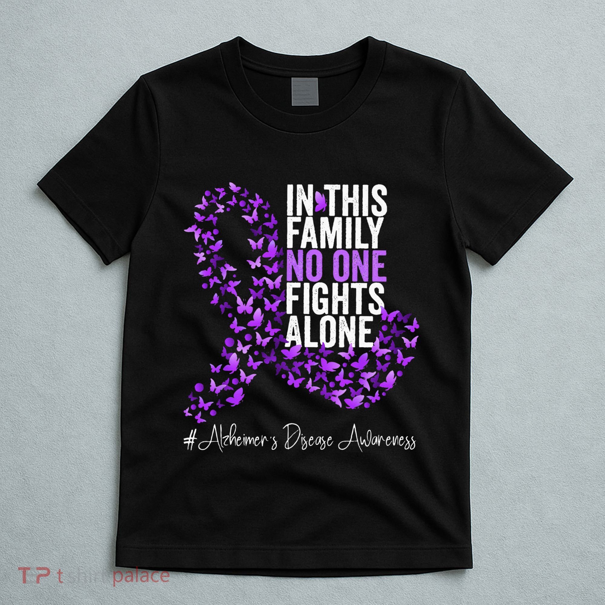 Alzheimers Disease Awareness Month Purple Ribbon T-Shirt
