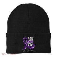 Alzheimers Disease Awareness Month Purple Ribbon Beanie thumb 0