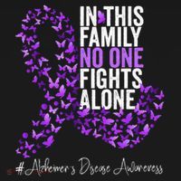 Alzheimers Disease Awareness Month Purple Ribbon Women's Hoodie thumb 2