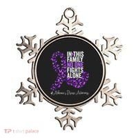 Alzheimers Disease Awareness Month Purple Ribbon Ornament thumb 0