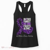 Alzheimers Disease Awareness Month Purple Ribbon Women's Tank Top thumb 0