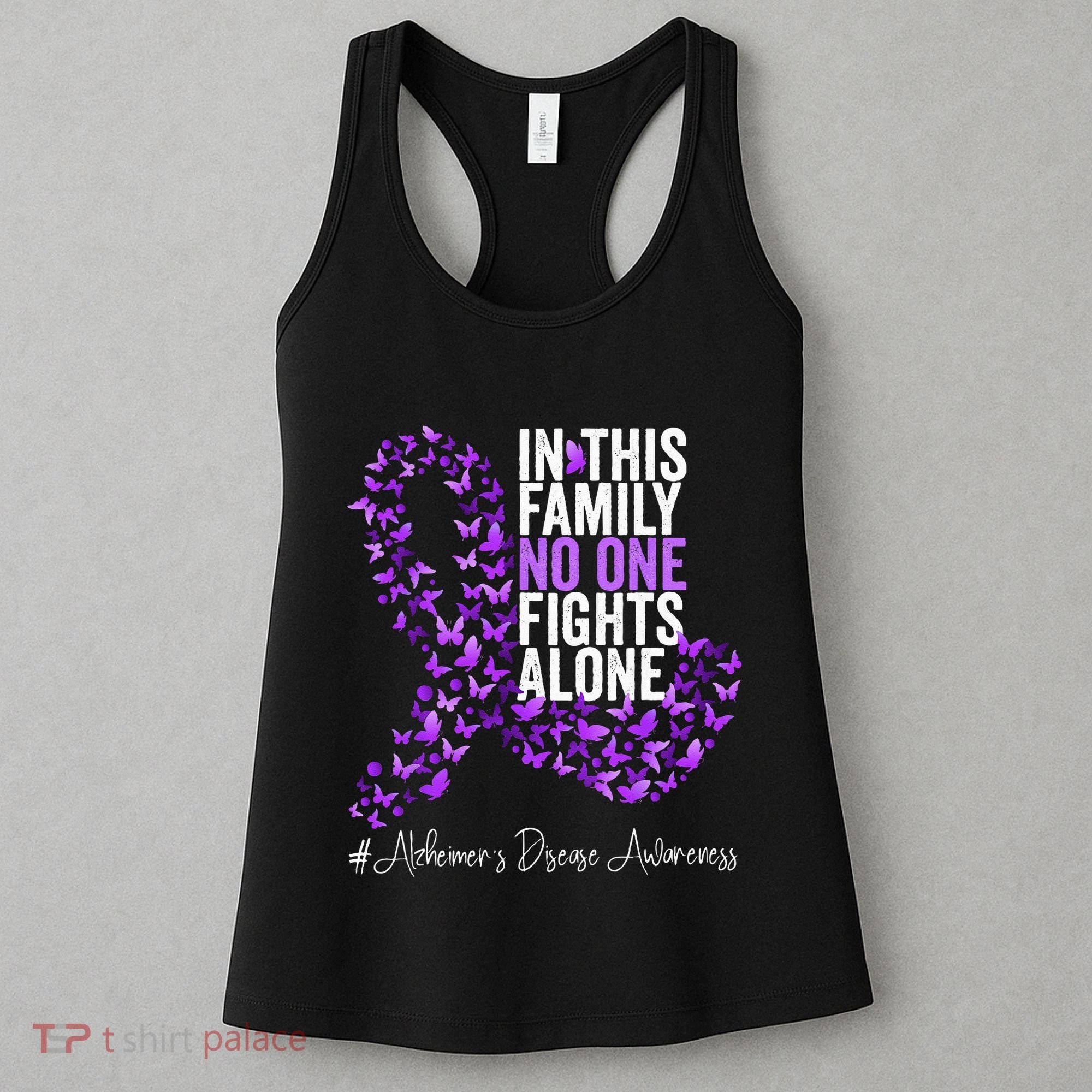Alzheimers Disease Awareness Month Purple Ribbon Women's Tank Top