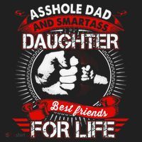 Asshole Dad And Smartass Daughter Best Friend For Life Beanie thumb 2