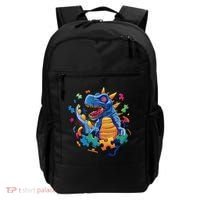 Autism Dinosaur And Puzzle Pieces Backpack thumb 0