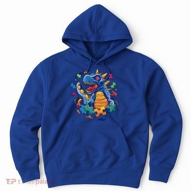 Autism Dinosaur And Puzzle Pieces Hoodie