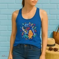 Autism Dinosaur And Puzzle Pieces Women's Tank Top thumb 2