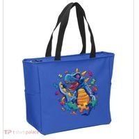 Autism Dinosaur And Puzzle Pieces Tote Bag thumb 2