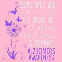 AlzheimerS Disease Awareness Dementia I Wear Purple T-Shirt thumb 7