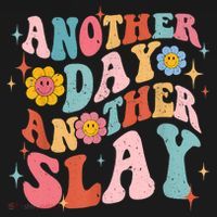 Another Day Another Slay Groovy Inspired Positive Vibes Doggie Tank thumb 4
