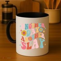 Another Day Another Slay Groovy Inspired Positive Vibes Coffee Mug thumb 4