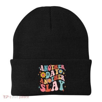 Another Day Another Slay Groovy Inspired Positive Vibes Beanie