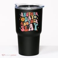 Another Day Another Slay Groovy Inspired Positive Vibes Tumbler thumb 0