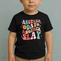 Another Day Another Slay Groovy Inspired Positive Vibes Toddler T-Shirt thumb 2