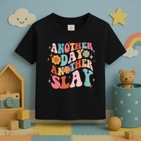 Another Day Another Slay Groovy Inspired Positive Vibes Toddler T-Shirt thumb 3