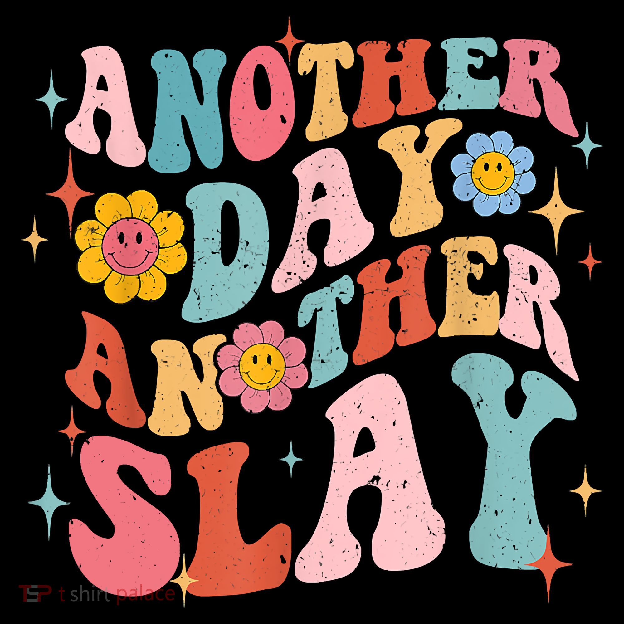 Another Day Another Slay Groovy Inspired Positive Vibes Kids Sweatshirt