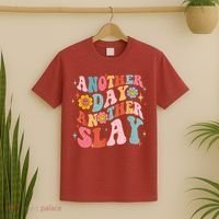 Another Day Another Slay Groovy Inspired Positive Vibes T-Shirt thumb 2