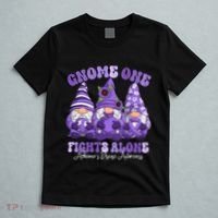AlzheimerS Disease Awareness Month Purple Ribbon Gnomies T-Shirt thumb 5