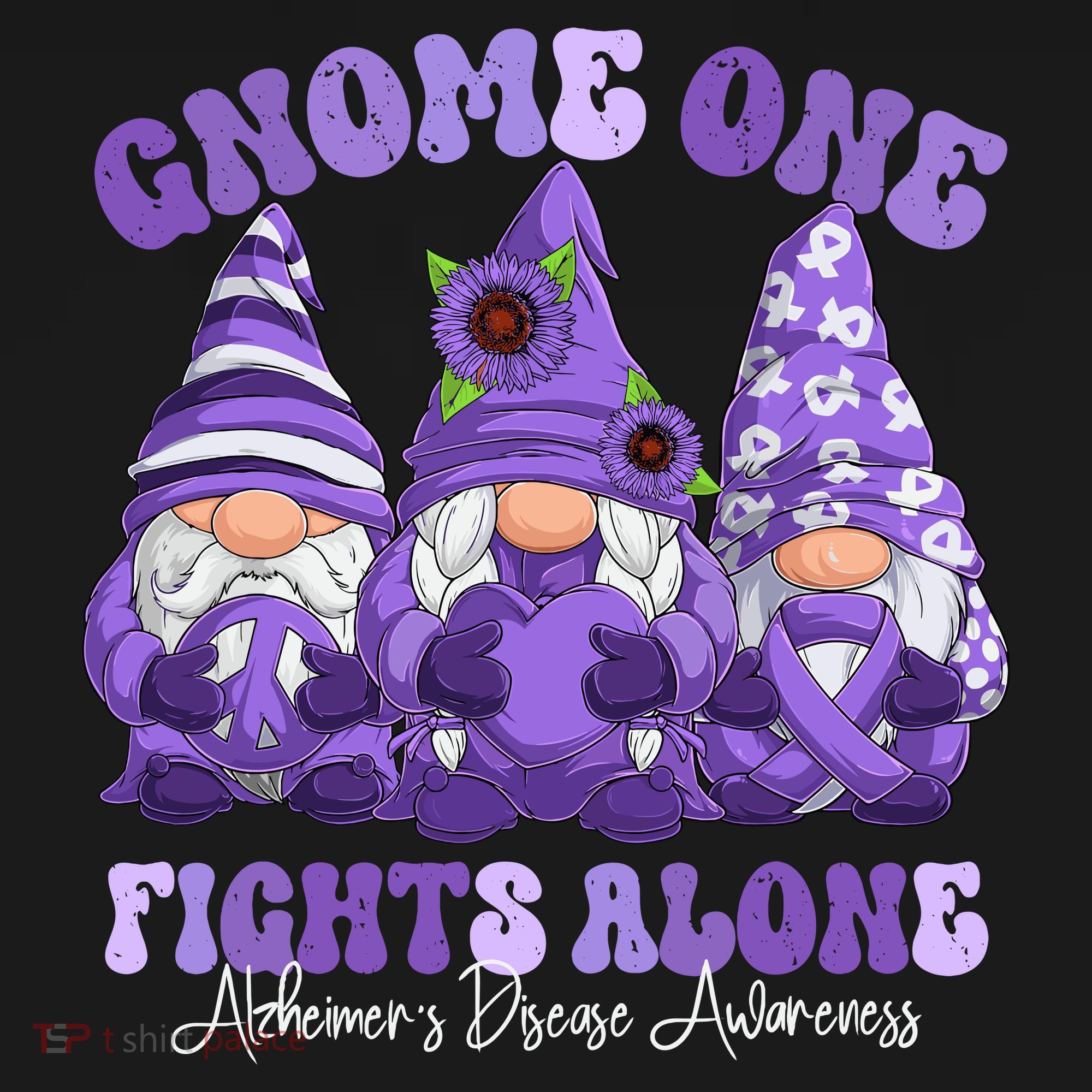 AlzheimerS Disease Awareness Month Purple Ribbon Gnomies Mousepad