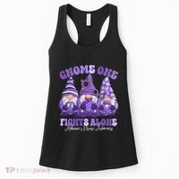 AlzheimerS Disease Awareness Month Purple Ribbon Gnomies Women's Tank Top thumb 0