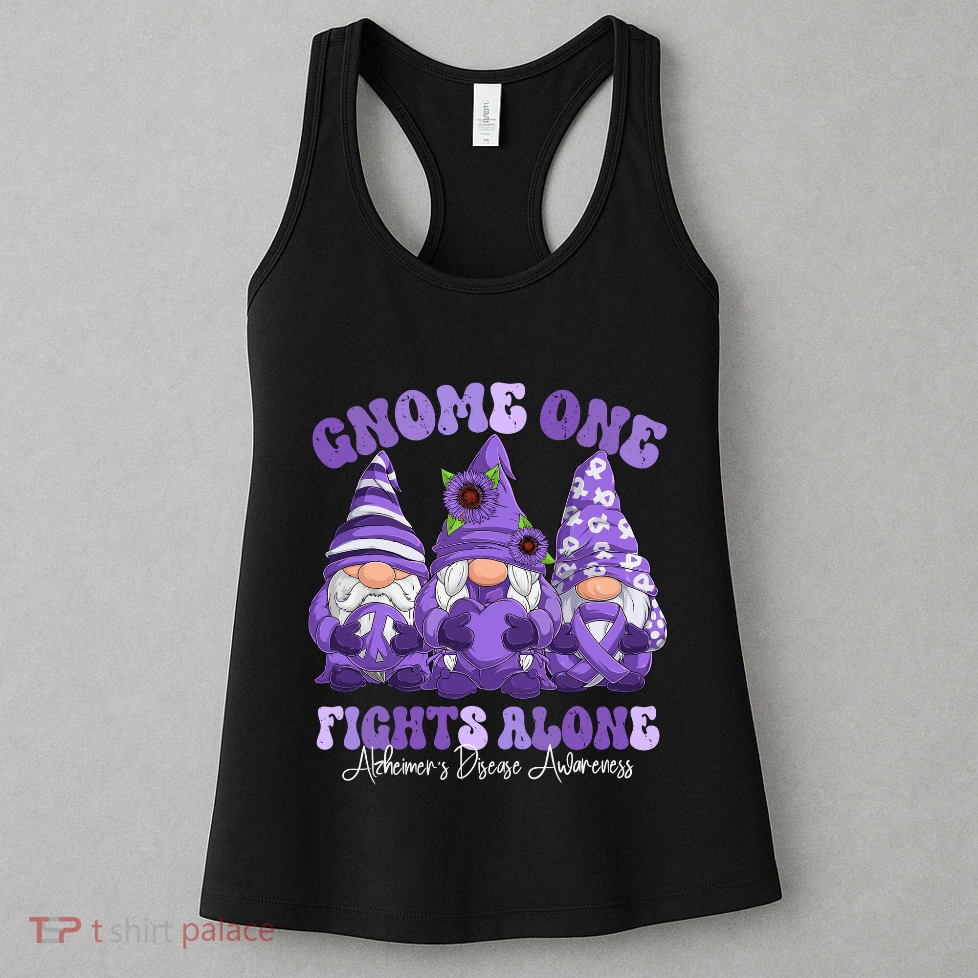 AlzheimerS Disease Awareness Month Purple Ribbon Gnomies Women's Tank Top