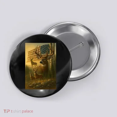 American Deer Button