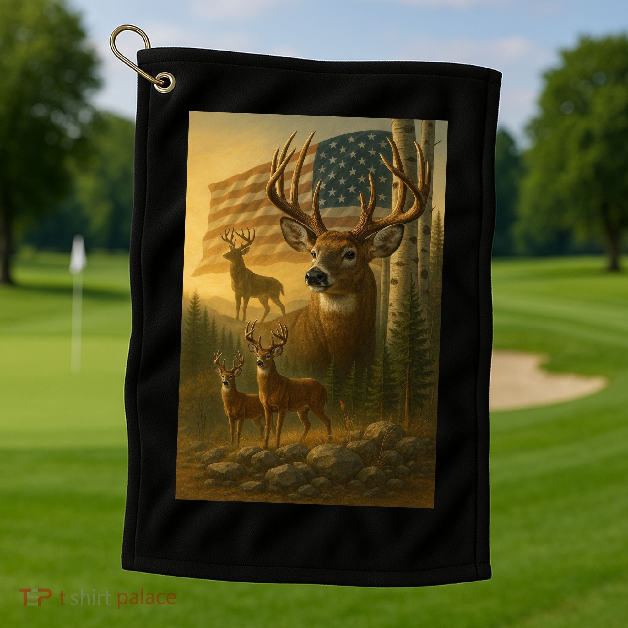 American Deer Golf Towel
