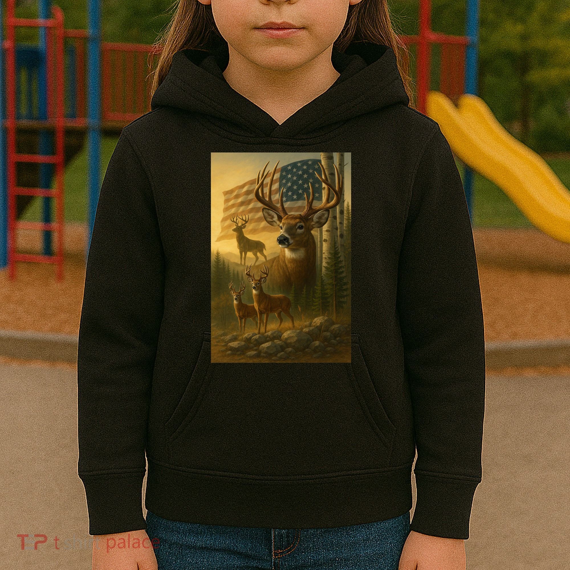 American Deer Kids Hoodie