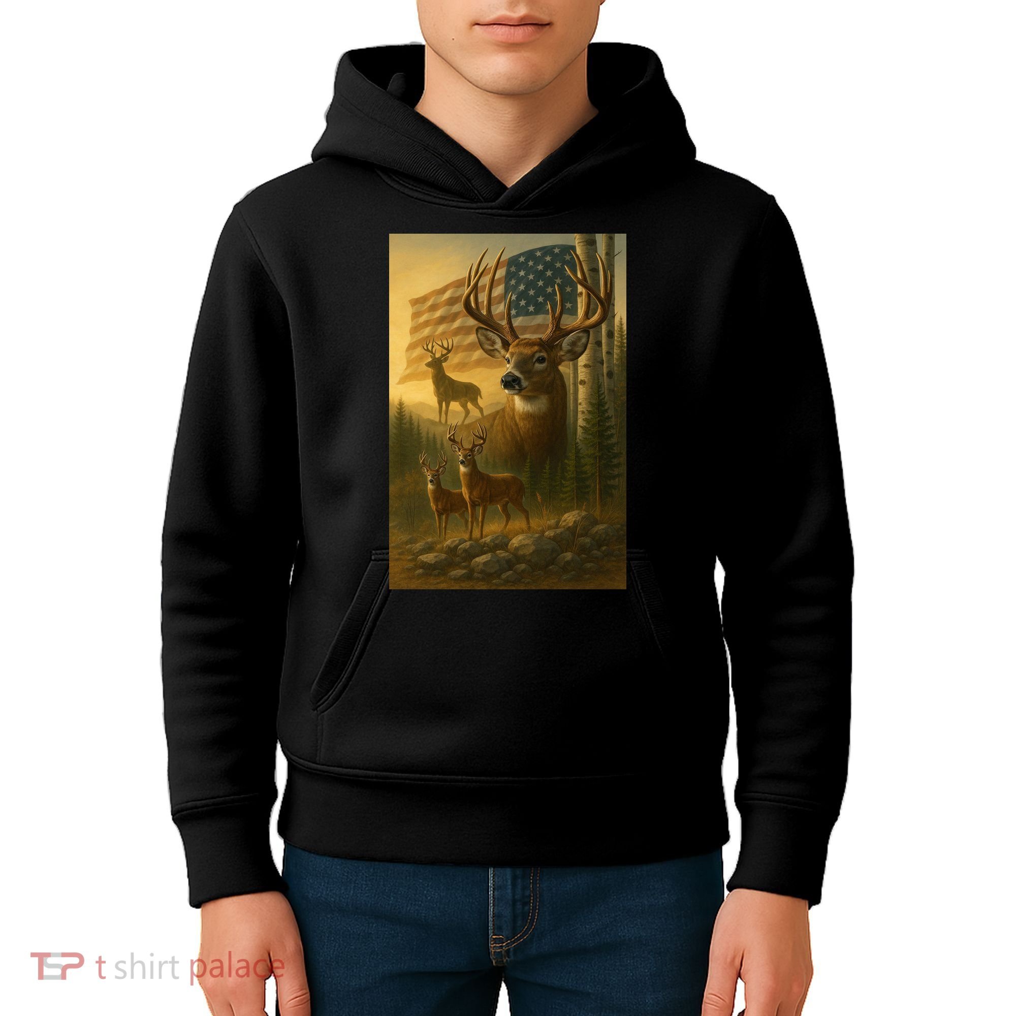 American Deer Kids Hoodie
