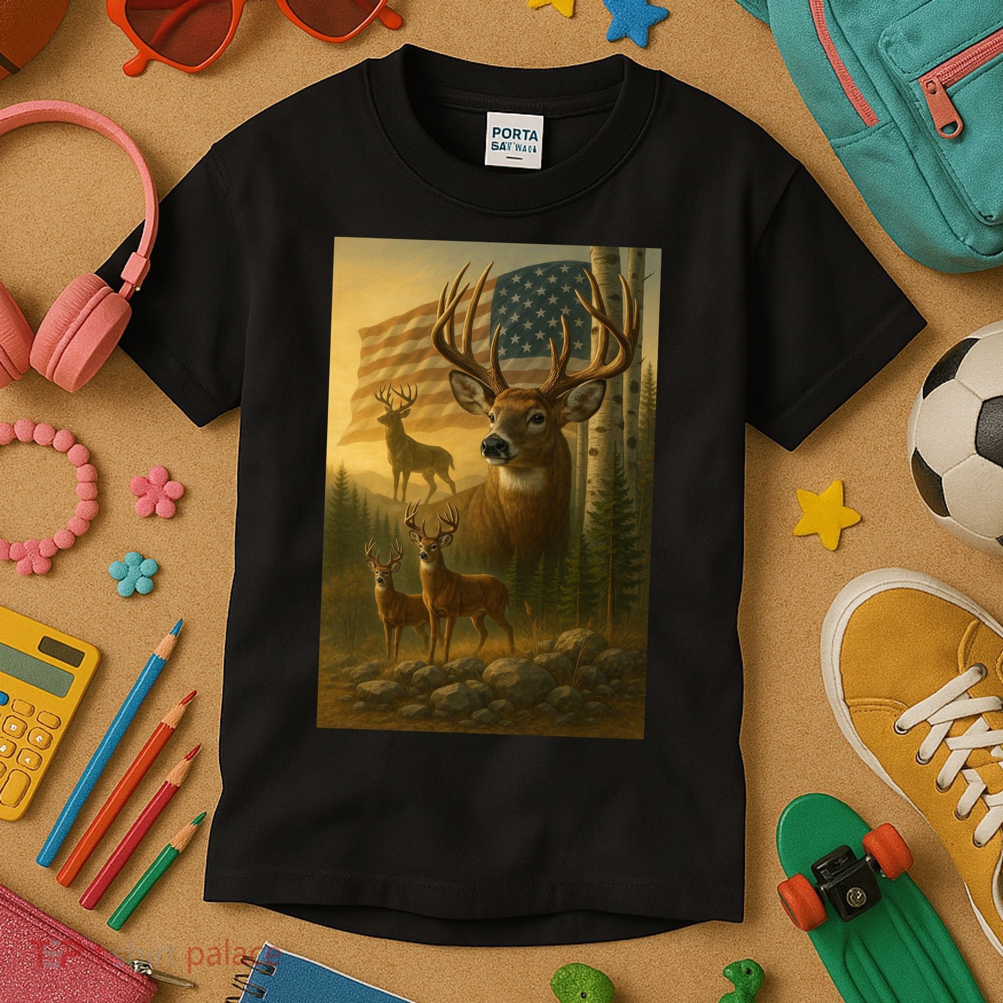 American Deer Kids T-Shirt