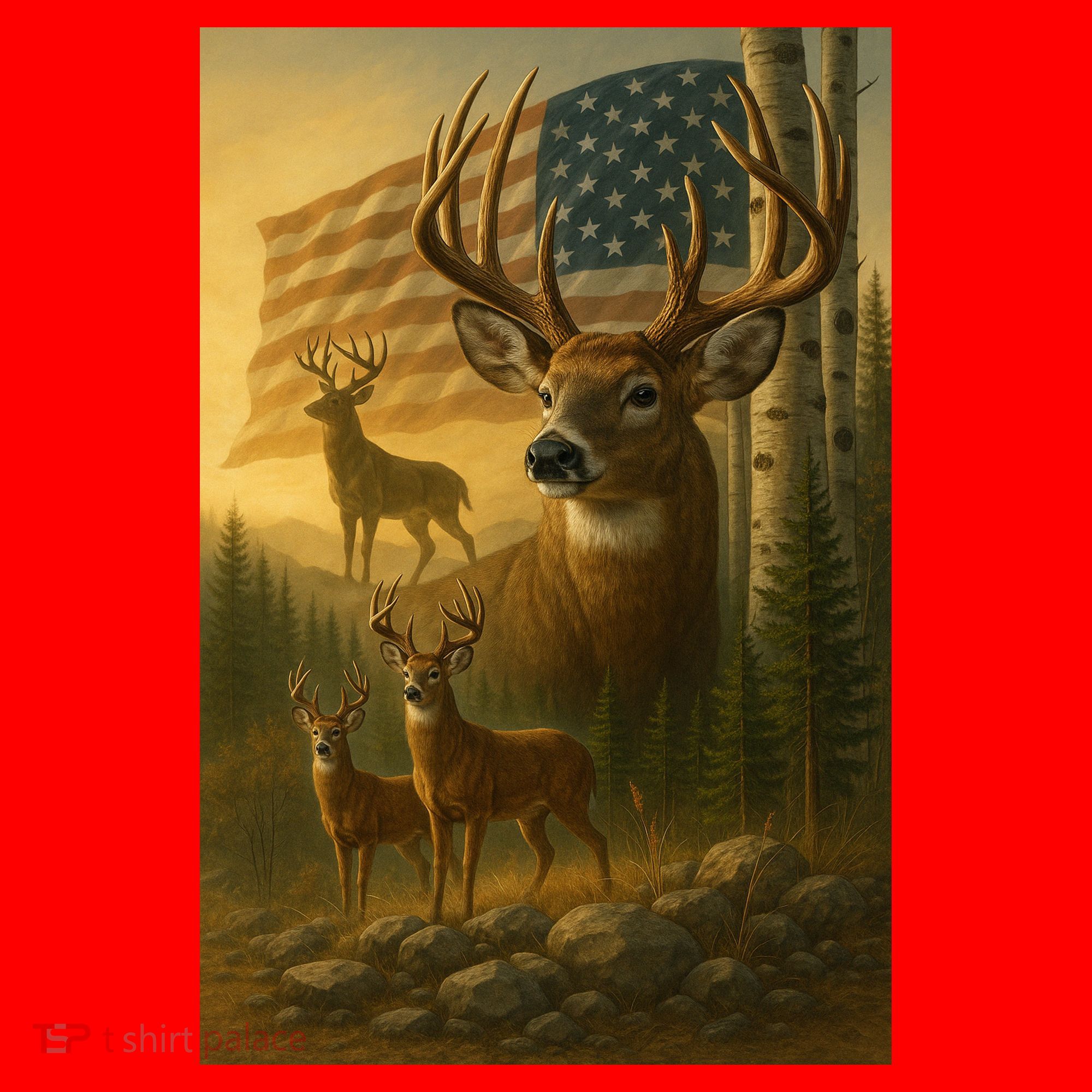 American Deer Santa Hat