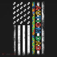 Autism Dad Awareness American Flag USA Ornament thumb 1