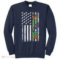 Autism Dad Awareness American Flag USA Sweatshirt thumb 0