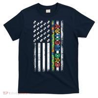 Autism Dad Awareness American Flag USA T-Shirt thumb 0