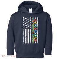 Autism Dad Awareness American Flag USA Toddler Hoodie thumb 0