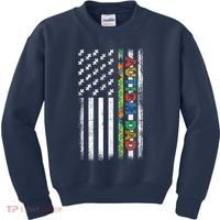 Autism Dad Awareness American Flag USA Kids Sweatshirt thumb 0